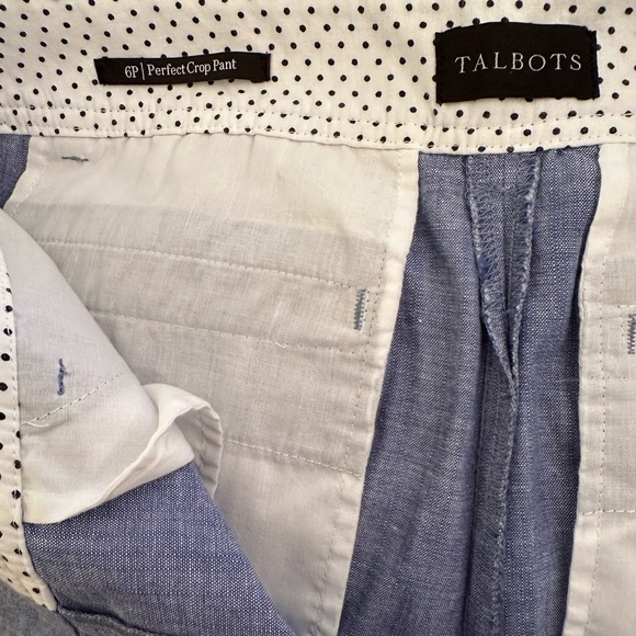 Talbots Petite Chambray Cropped Pants - Picture 5 of 6